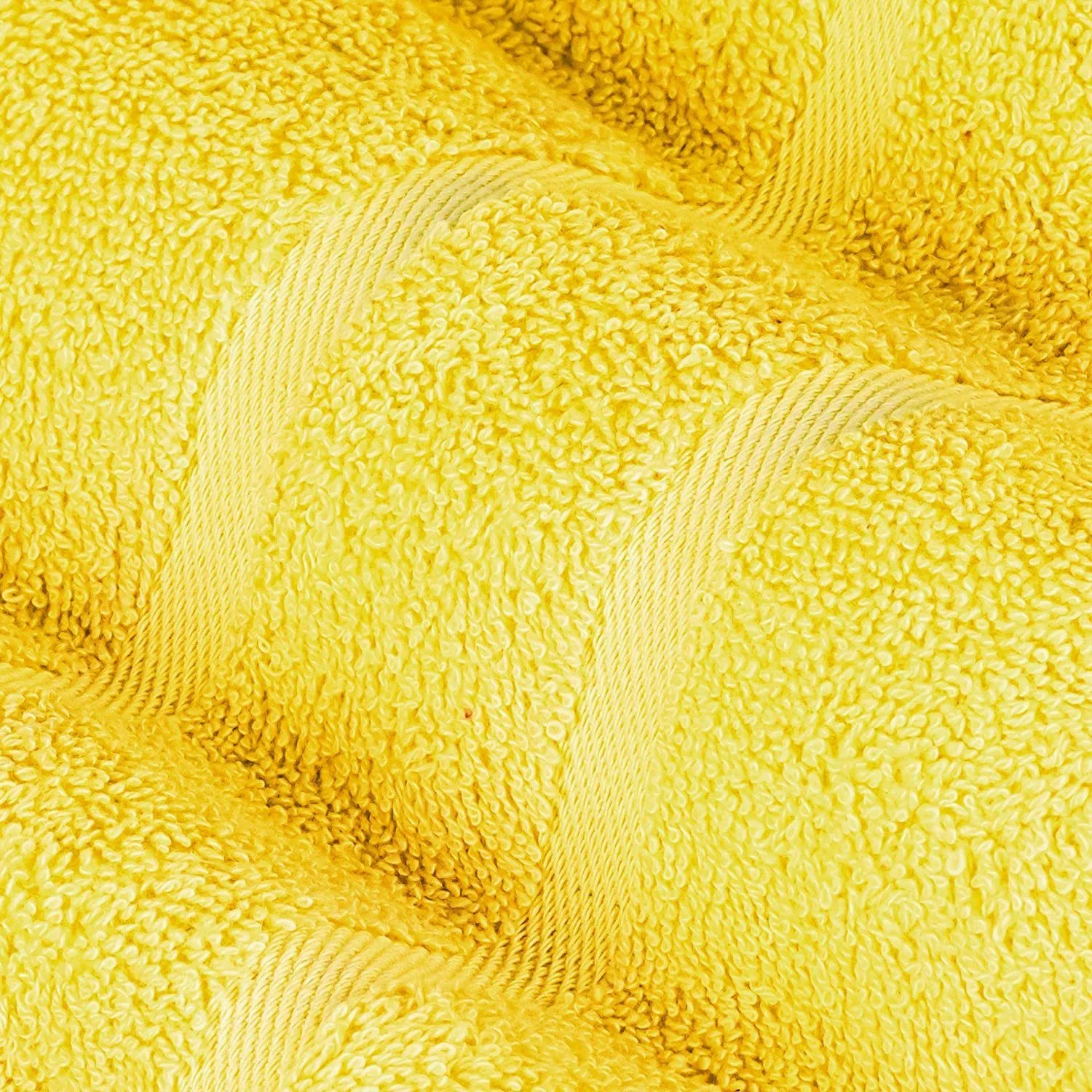 STICKANDSHINE Frottee-Handtücher – Gelb, 100% Baumwolle, 500 g/m²